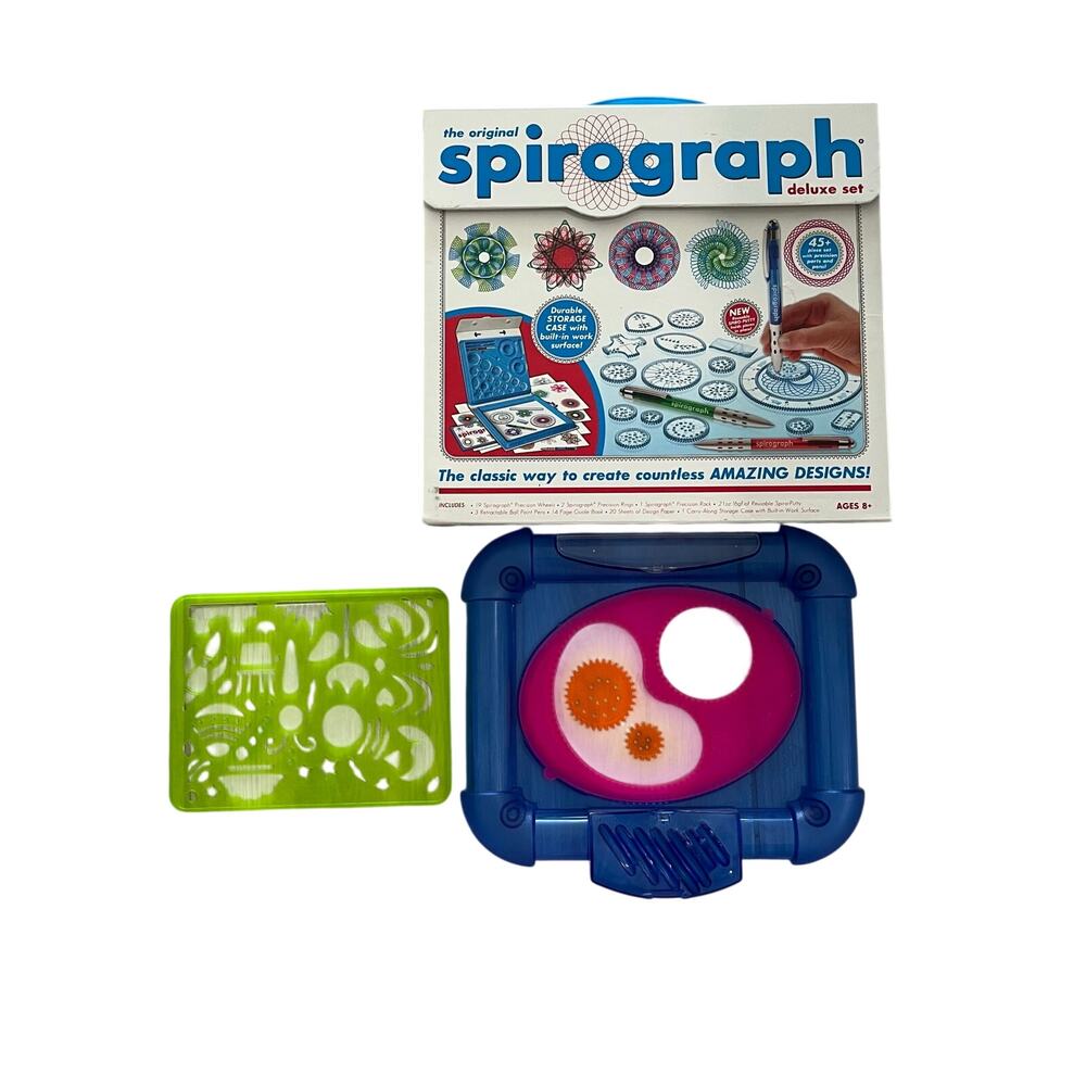 The Original Spirograph Deluxe Set 45+ Pieces with Storage Case & Pens - Ages 8+